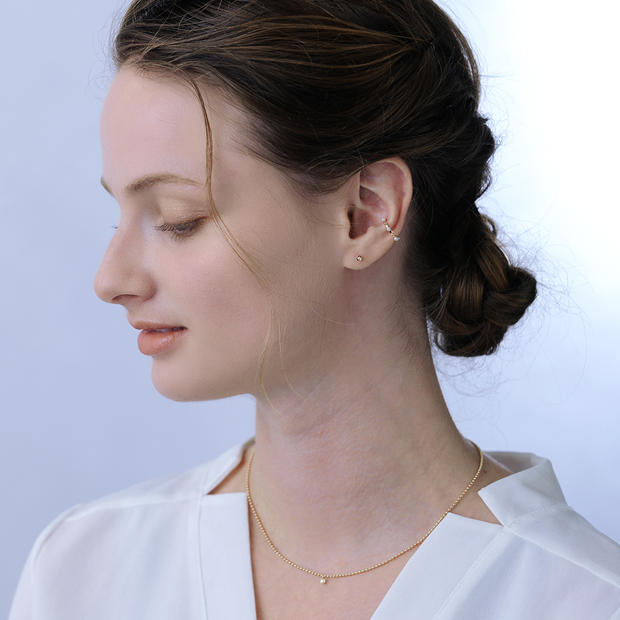 PEARL POPPING EAR CUFF(片耳用)(2JE0185)K10 イヤーカフ｜スター