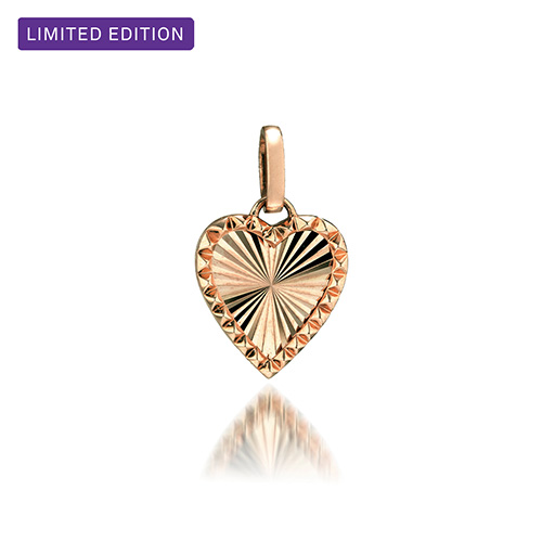 Prestige Limited パター ジュエリー装飾付き。希少プレミアム。 PERSONALIZE YOU】ETCHED HEART CHARM (L/K10PG)(2JC8802)K10 チャーム