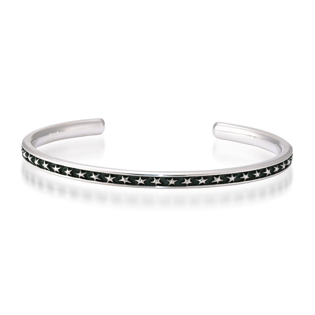 ブレスレットOXIDIZED SILVER STAR BANGLE(L)(2SU0905)｜スター