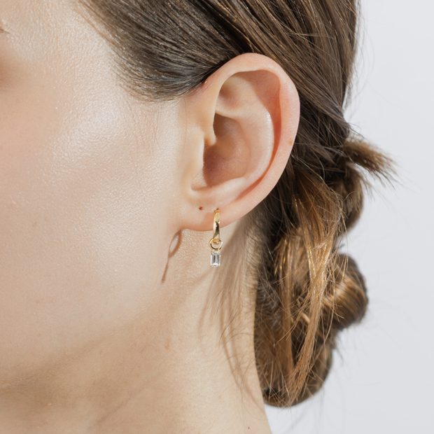 HOOP EARRING CHARM OCTAGON(2JC0149)K10 ピアスチャーム｜スター