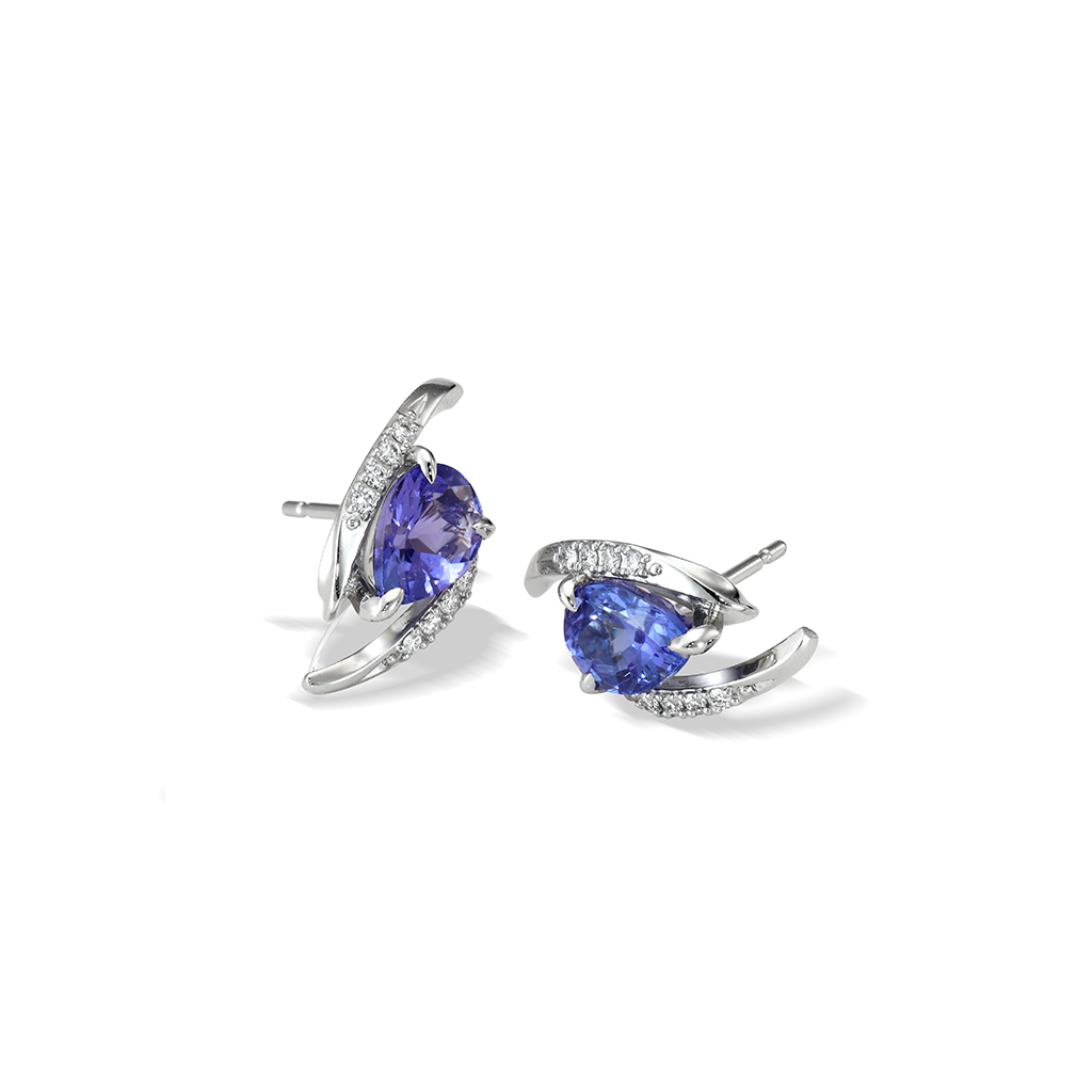 ピアスDIAMOND&TANZANITE PIERCED EARRINGS(1XP0404)｜スター 