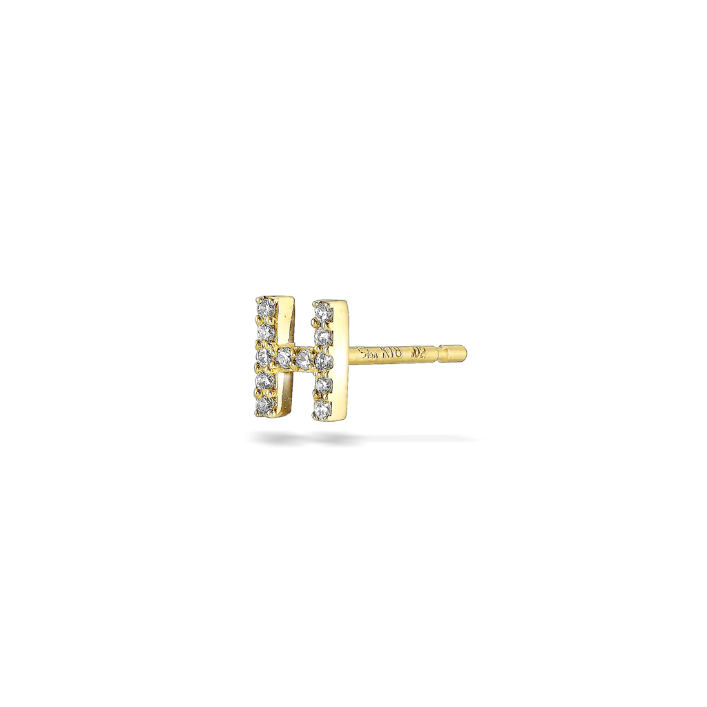 ピアスDIAMOND INITIAL PIERCED EARRING (H)(2ZP1601)｜スター ...