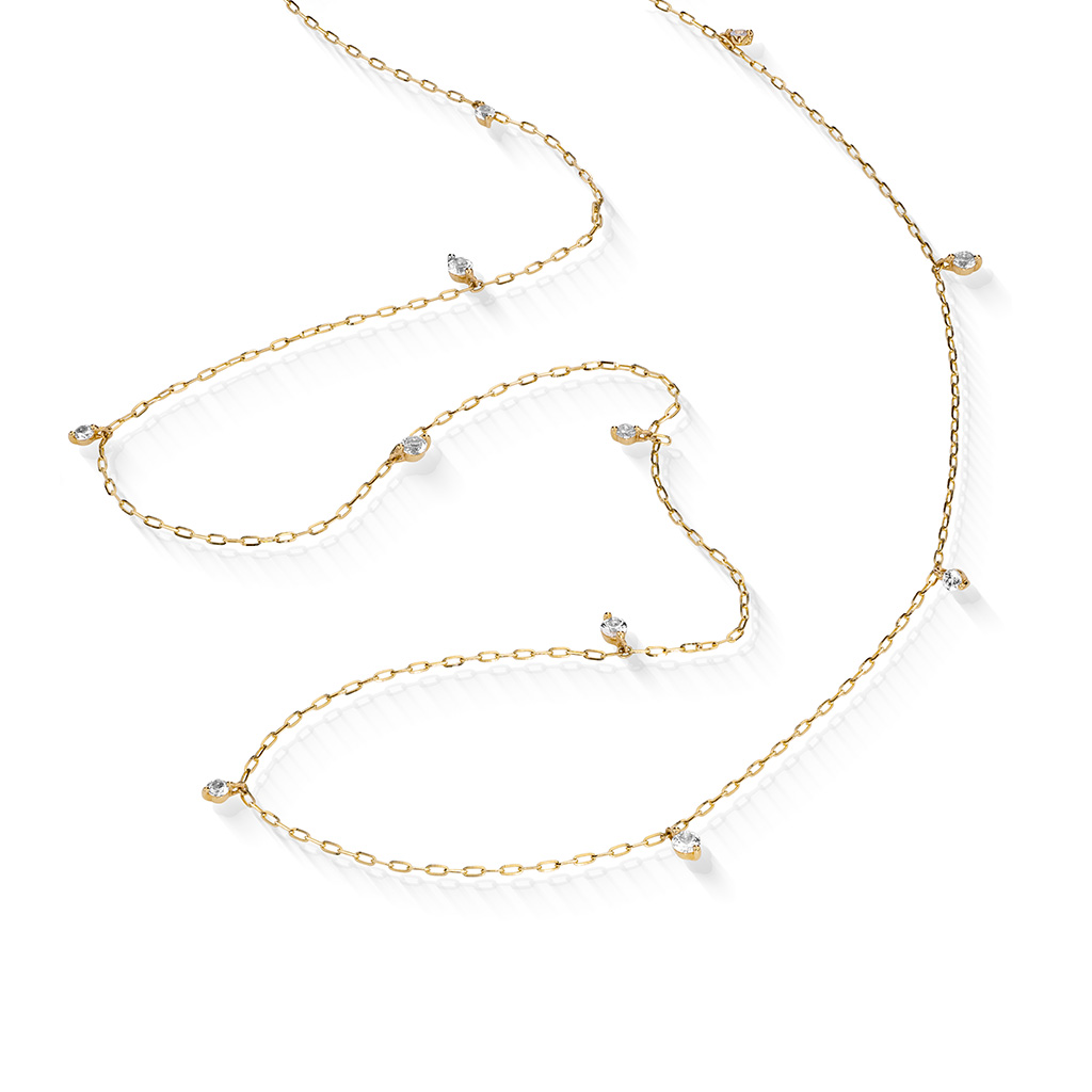DEW DROPS LONG NECKLACE(2JN1098)K10 ネックレス｜スター