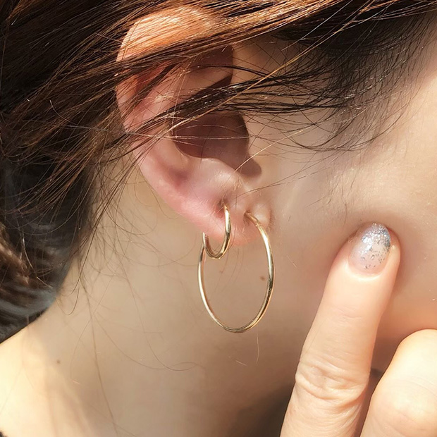 K18 スター フープ ピアス | myglobaltax.com