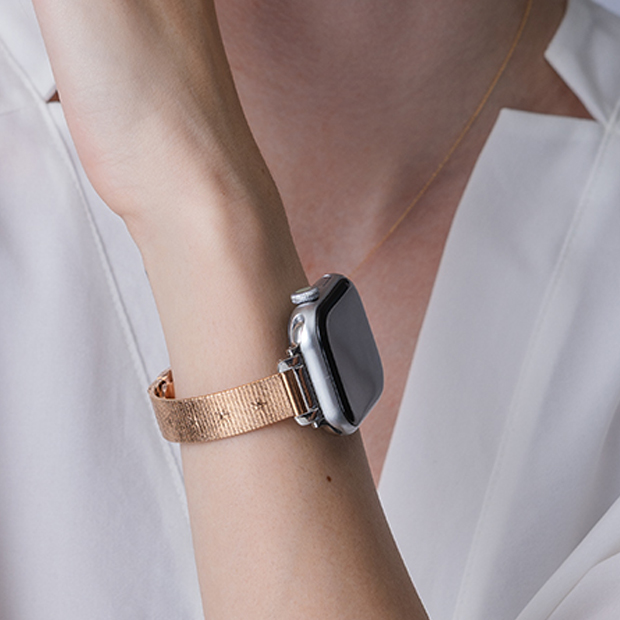 STAR MESH APPLE WATCH BAND(2QS1195)STEEL ウォッチバンド｜スター  