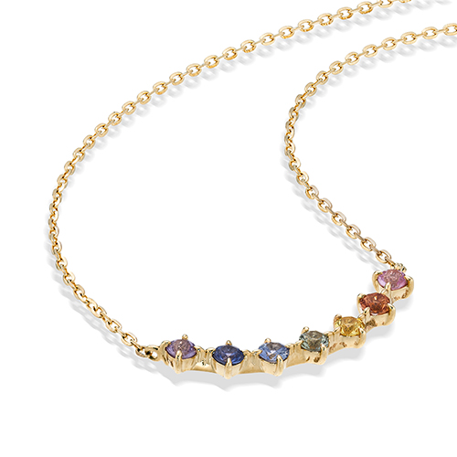RAINBOW SAPPHIRE NECKLACE(1ZN1212)K18 ネックレス｜スタージュエリー