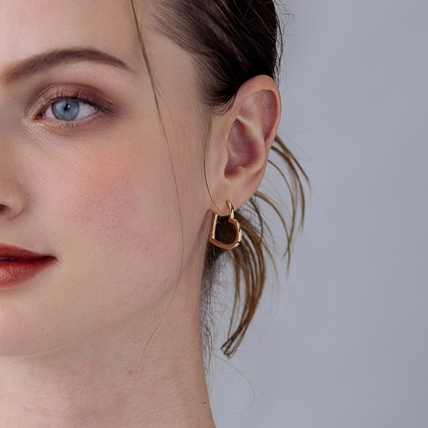 HEART CLICK HOOP PIERCED EARRING(L/片耳用)(2JP0967)K10 ピアス