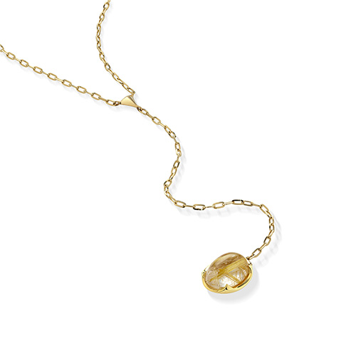COLOR CALYX NECKLACE(ルチルクオーツ)(2JN1103)K10 ネックレス