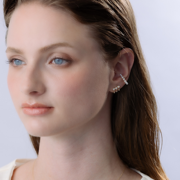【限定価格セール！】 BABYPEARL＆WHITE EARRINGS(2JP1020)K10 PIERCED SAPPHIRE アクセサリー