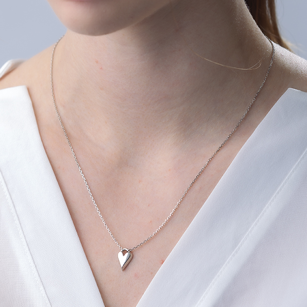 ネックレス・ペンダント love.oneself 楽天市場】Sliver925 ダブルハートリングネックレス ペンダント