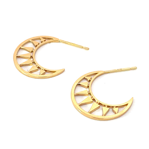 値下げ　スタージュエリー　K18ピアス　美品です(*^^*) BLACK DIAMOND MOON PIERCED EARRING(片耳用)(2ZP1632)K18ピアス