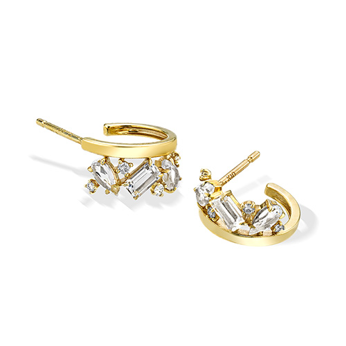 GLIMMER CLUSTER PIERCED EARRINGS(2JP1125)K10 ピアス｜スター