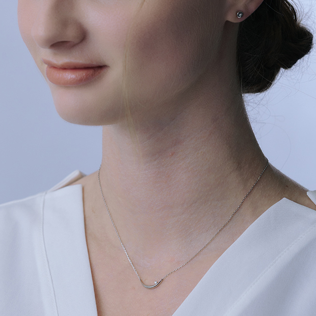 SMILING MOON NECKLACE(SV925)(2SN1680)SV925 ネックレス｜スター