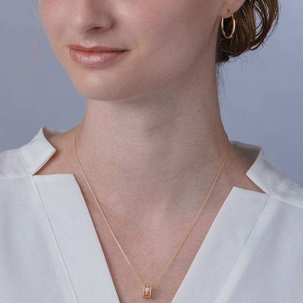 Boucles d'oreilles Carmel laiton ピアス現行品 DIAMOND & BABY AKOYA PIERCED EARRINGS(1ZP0939)K18 ピアス