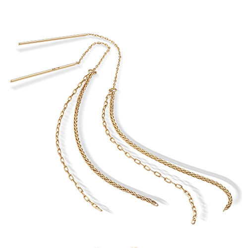 STARJEWELRY WG／CZラウンドピアス 【最終値下げ中】　7/24終了 DIAMOND SKINNY PIERCED EARRING(片耳用)(2JP0996)K10 ピアス