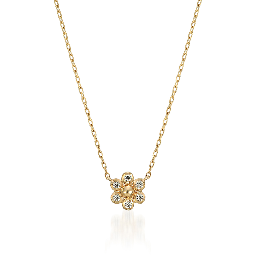 DIAMOND FLOWER NECKLACE(2JN7323)STAR JEWELRY GIRL (スタージュエリ 