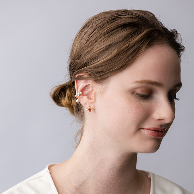 PEARL POPPING EAR CUFF(片耳用)(2JE0184)K10 イヤーカフ PEARL POPPING EAR CUFF(片耳用)(2JE0184)K10 イヤーカフ