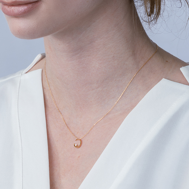 DIAMOND MOONLIGHT NECKLACE(2ZN1440)K18 ネックレス｜スター