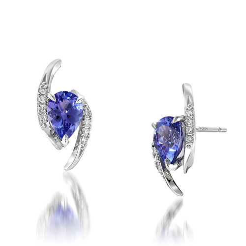 ピアスDIAMOND&TANZANITE PIERCED EARRINGS(1XP0404)｜スター 