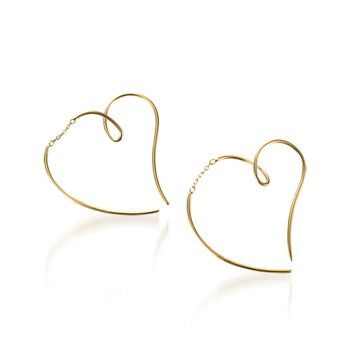 HEART LINE PIERCED EARRINGS(S)(2JP7134)STAR JEWELRY GIRL (スター