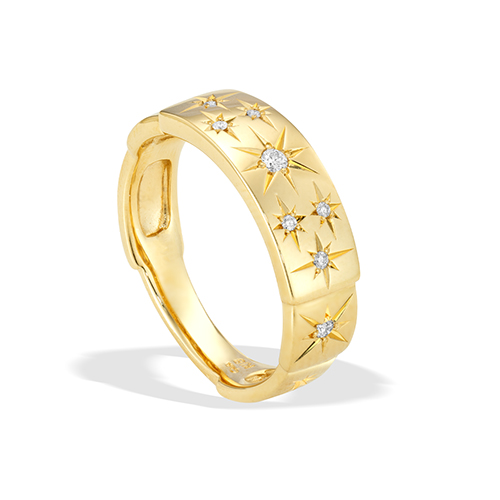 極美品 STAR JEWELRY  K10 ゴールド リング 指輪 9.5号 リング アクセサリー レディース 日本売