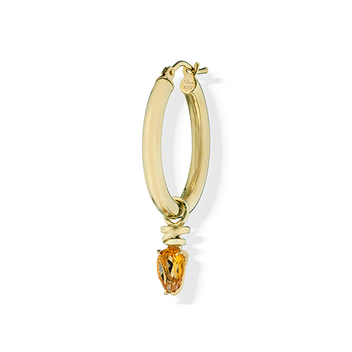 HOOP EARRING CHARM CITRIN (片耳用)(2JC0147)K10 ピアスチャーム