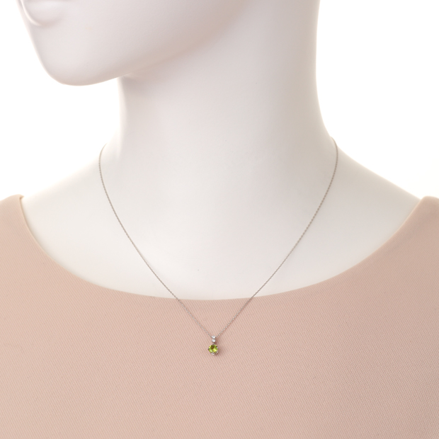 ネックレスCROSSING STAR SETTING PERIDOT NECKLACE(2XN0302)｜スター