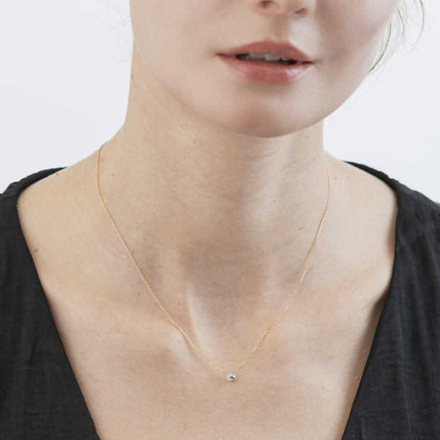 DIAMOND HALO NECKLACE(1ZN1195)K18 ネックレス｜スタージュエリー公式