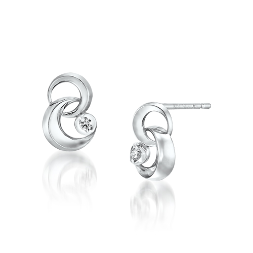 ピアスDIAMOND DOUBLE MOON PIERCED EARRINGS(2JP0846)｜スター