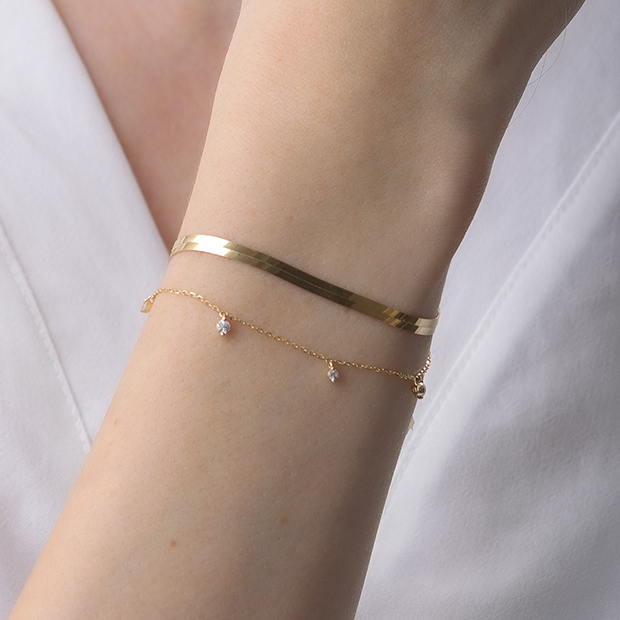 DEW DROPS BRACELET(2JU0347)K10 ブレスレット｜スター