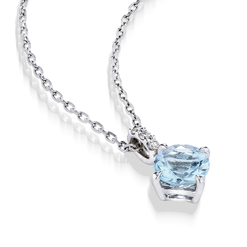 AQUAMARINE NECKLACE(2XN0478)Pt950 ネックレス｜スター