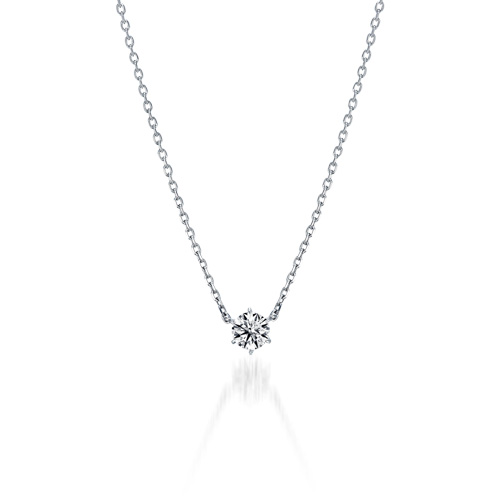 STAR JEWELRY スタージュエリー ダイヤモンド ネックレス 一粒ダイヤモンド0.08ct Pt950プラチナ/291014【BJ】