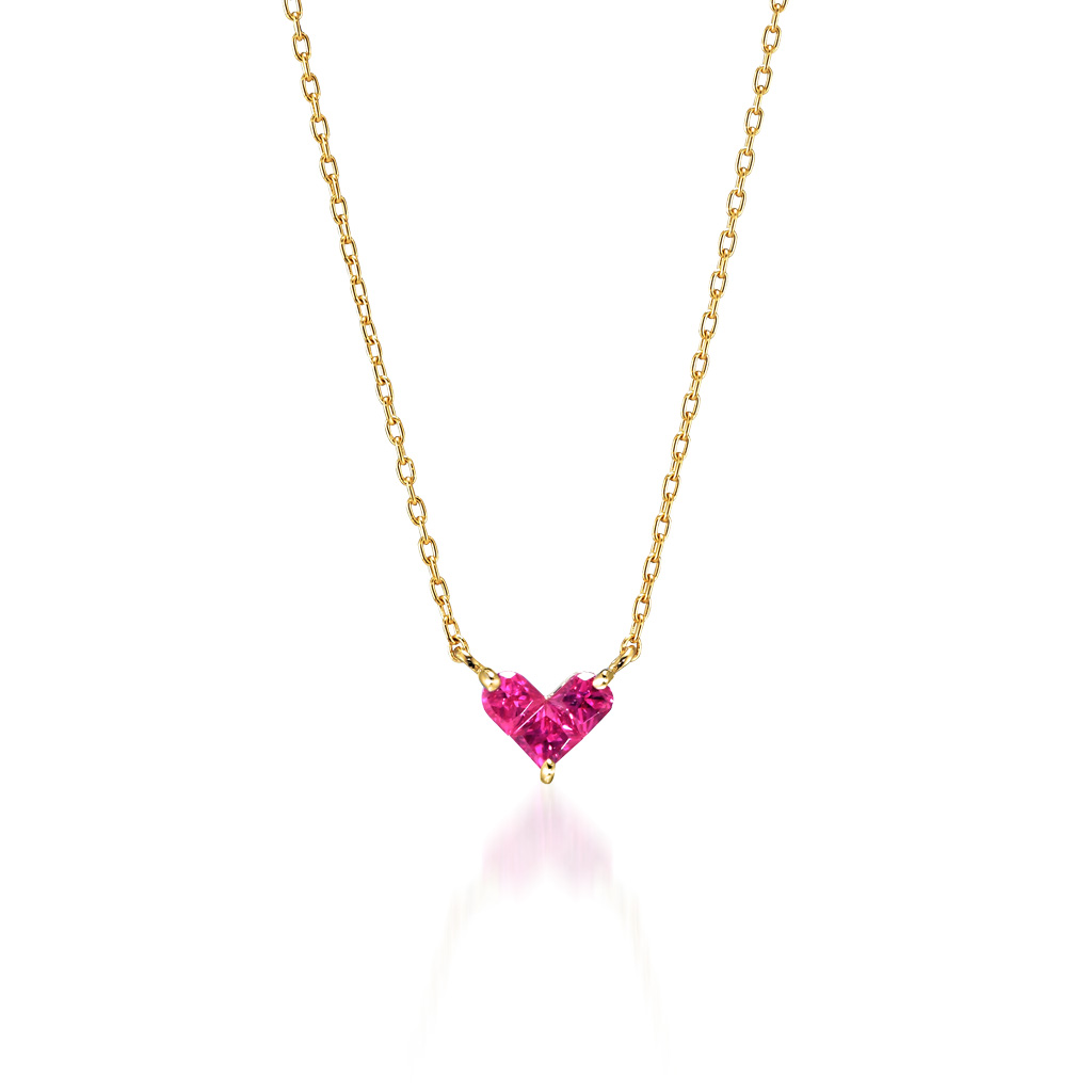 ネックレスMYSTERIOUS HEART RUBY NECKLACE(2ZN2065)｜スター