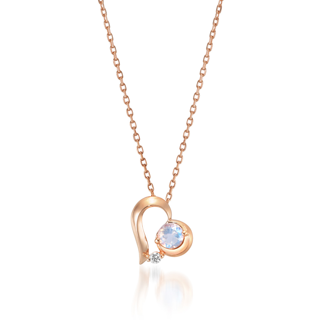 ネックレスHEART MOON BLUE MOONSTONE NECKLACE(2JN0802)｜スター