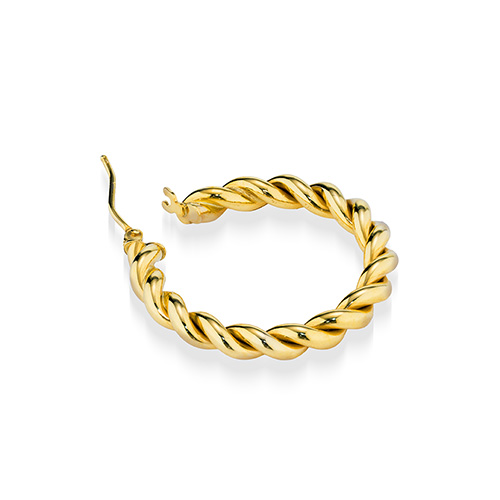 TWIST PIERCED EARRING(2.6cm/片耳用)(2JP1096)K10 ピアス｜スター
