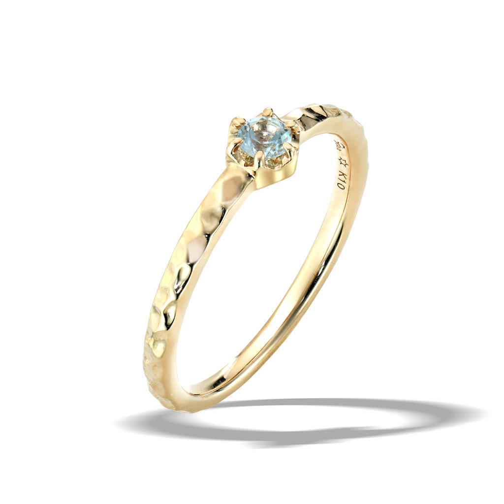 リングBLUE TOPAZ TEXTURE RING(2JR7219)STAR JEWELRY GIRL (スター 