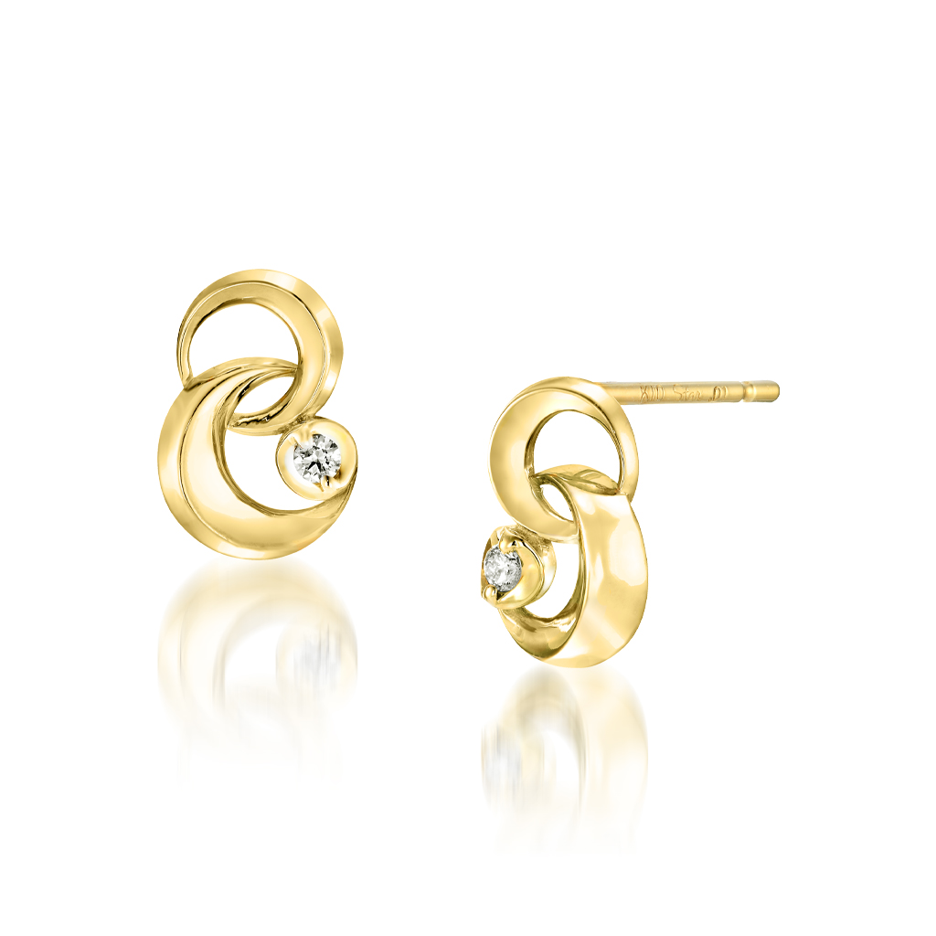 ピアスDIAMOND DOUBLE MOON PIERCED EARRINGS(2JP0845)｜スター