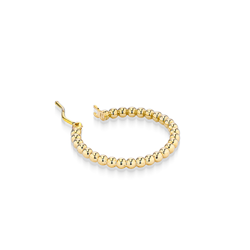 BALL HOOP PIERCED EARRING(2.0cm/片耳用)(2JP1043)K10 ピアス｜スター