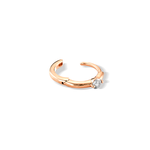 DIAMOND CLICK HOOP PIERCED EARRING(片耳用)(2JP0842)K10