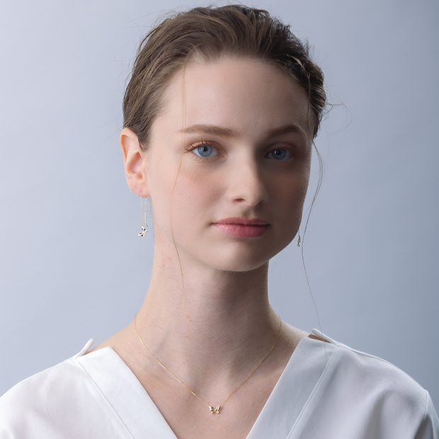 INFINITE BUTTERFLY PIERCED EARRINGS(2JP0979)K10 ピアス｜スター