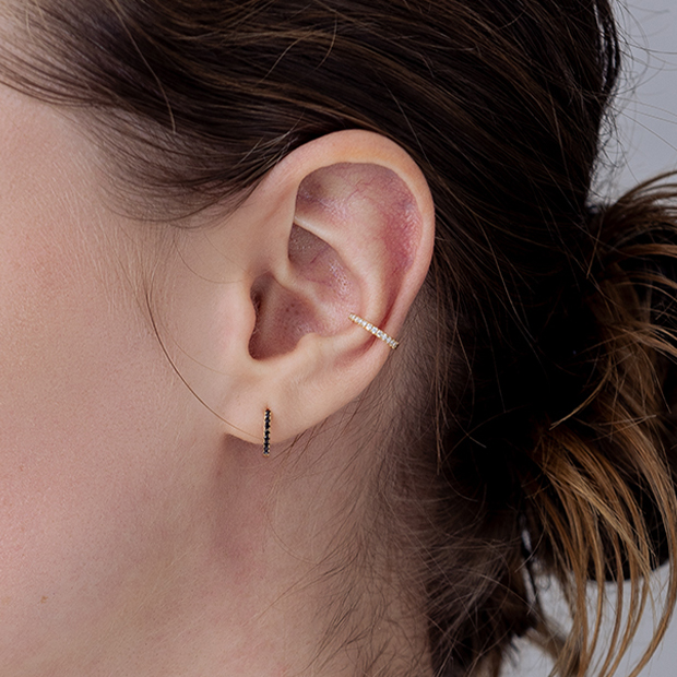DIAMOND EAR CUFF(S)(片耳)(2ZE0307)K18 イヤーカフ｜スター