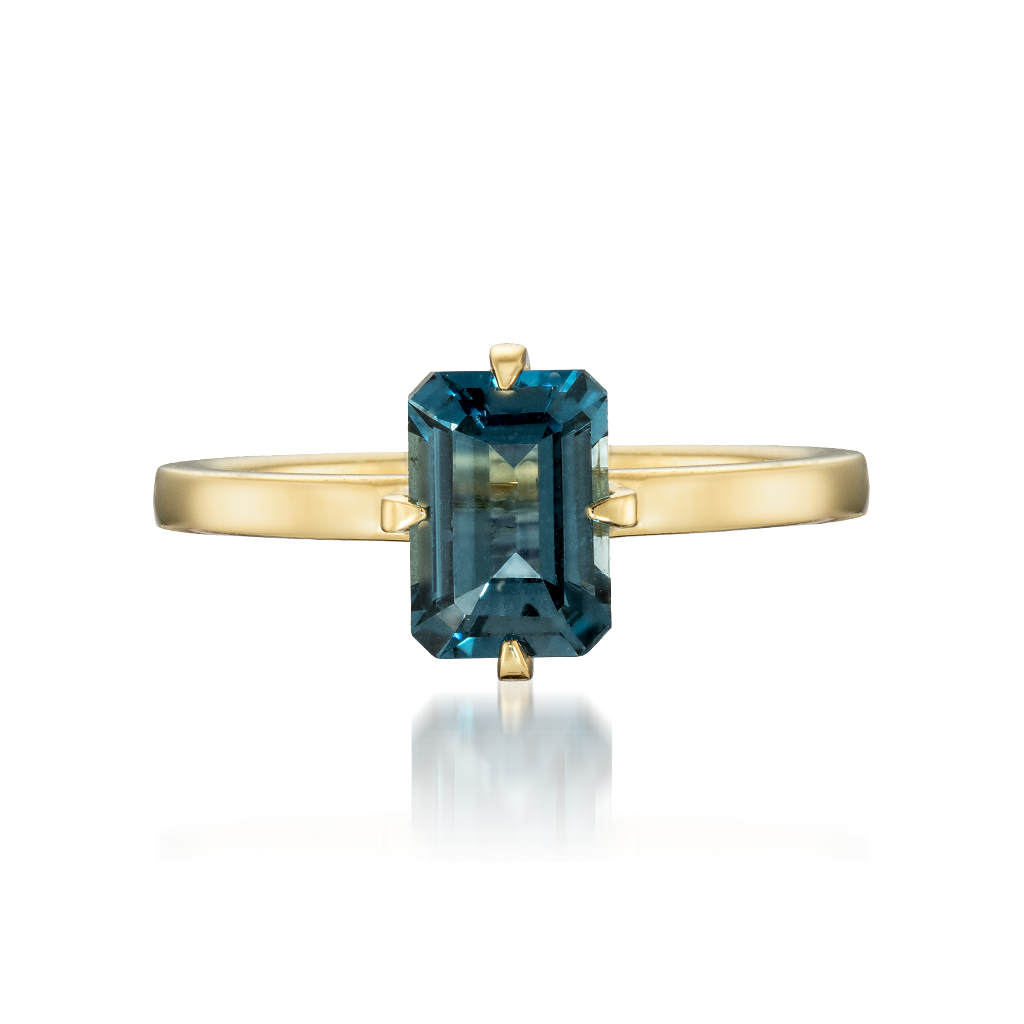 リング(通常サイズ)OCTANGLE BLUE TOPAZ RING(2JR0573)｜スター