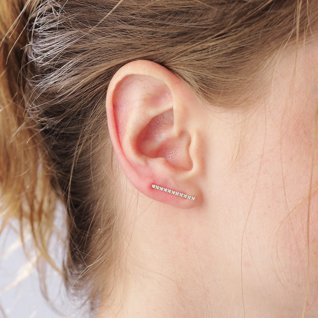 ピアスDIAMOND EAR CLIMBER PIERCED EARRING(2JP0890)｜スター 