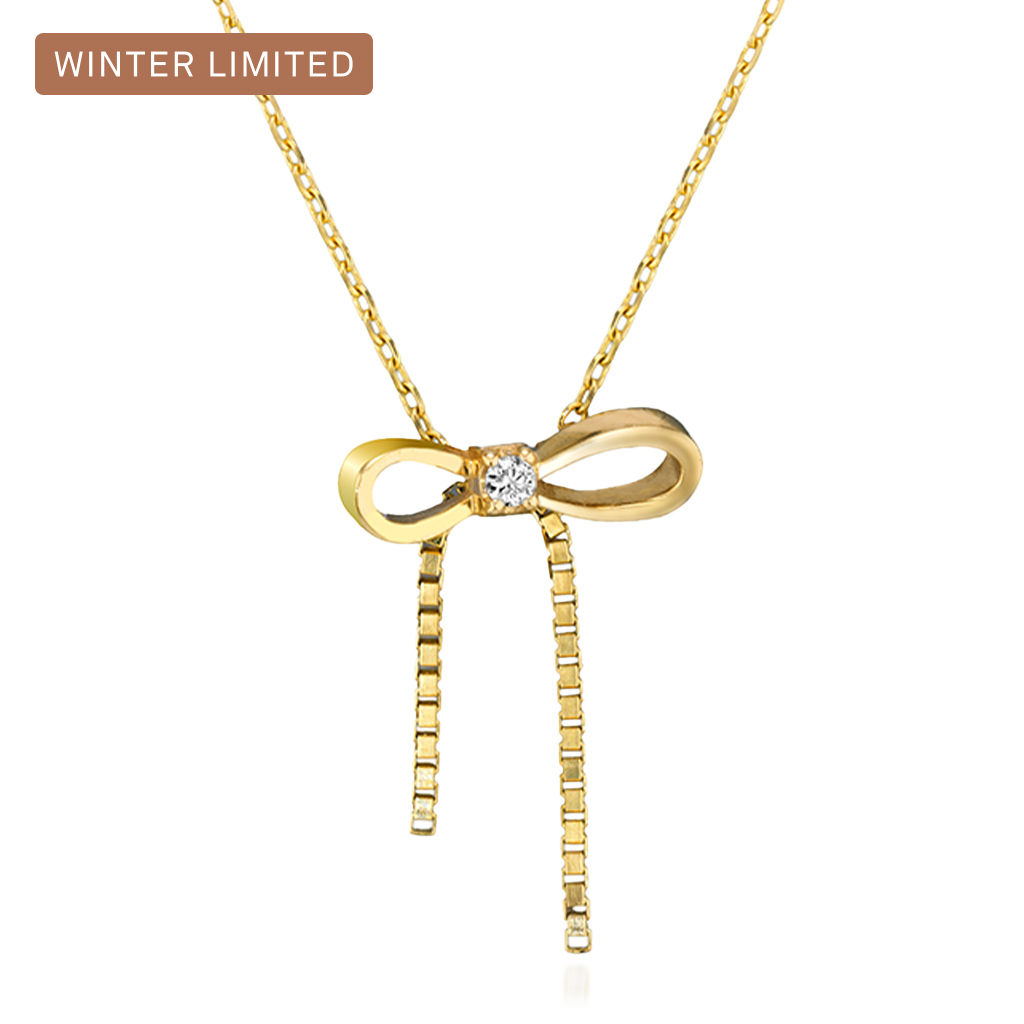 K10 ネックレス【Winter限定】INFINITY BOW