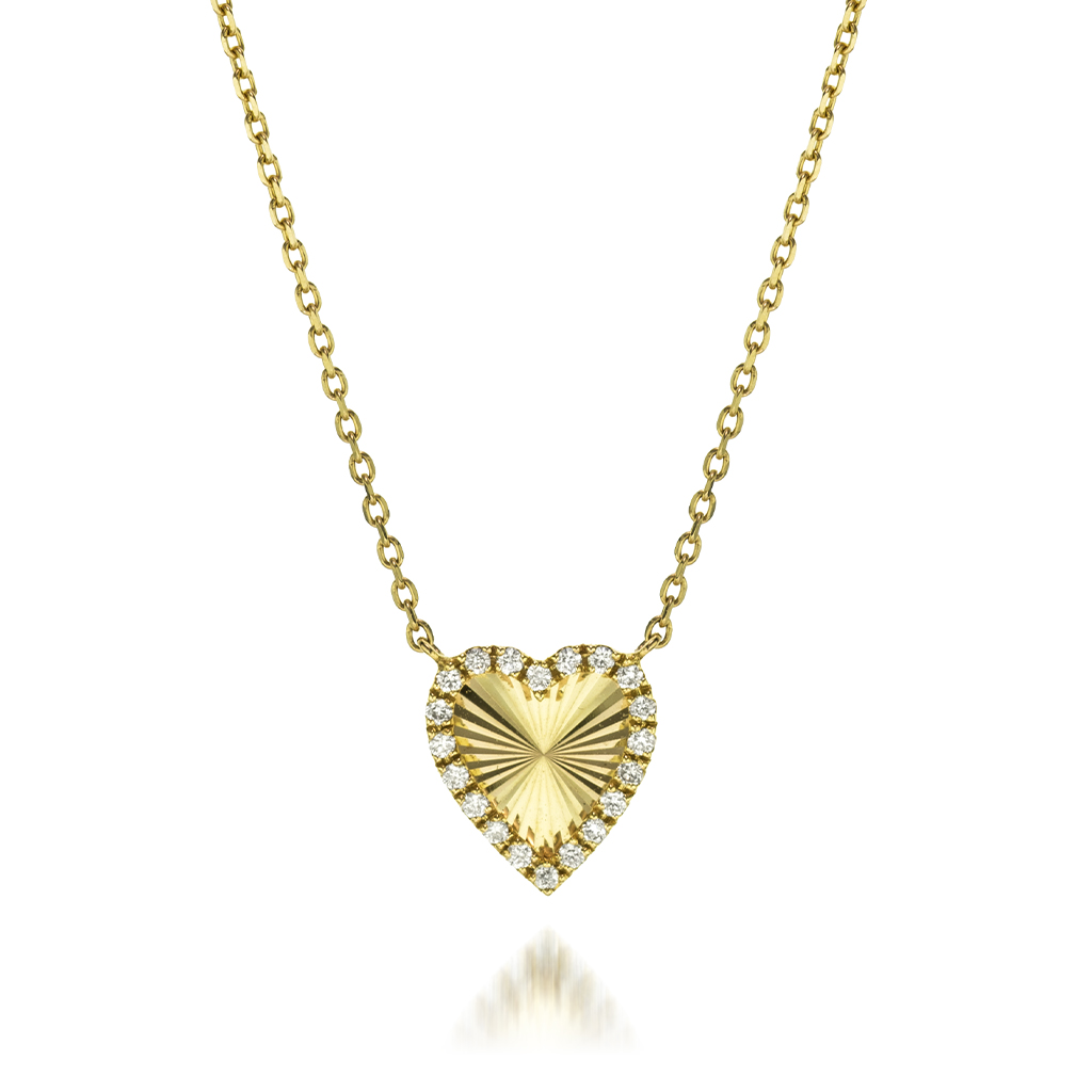K18 ネックレス ETCHED HEART