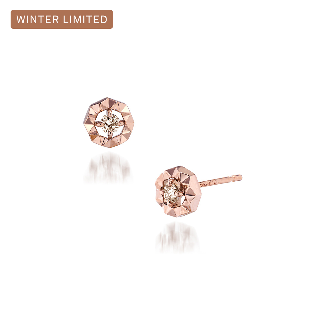 K10 ピアス【Winter限定】THE BROWN DIAMONDS