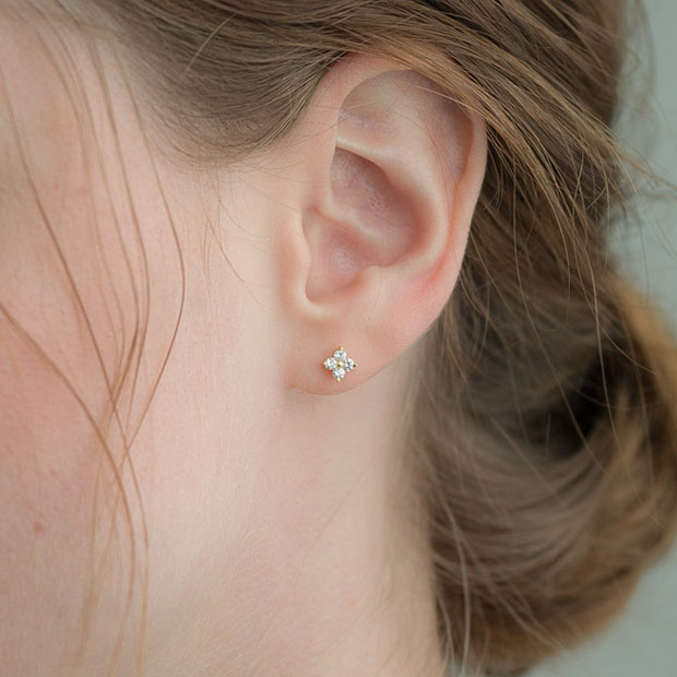 スタージュエリー　ゴールドピアス DROP CHAIN PIERCED EARRINGS(2JP0958)K10 ピアス｜スター
