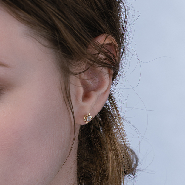 r*0様 碌山K10ピアス DIAMOND SKINNY PIERCED EARRING(片耳用)(2JP0996)K10 ピアス