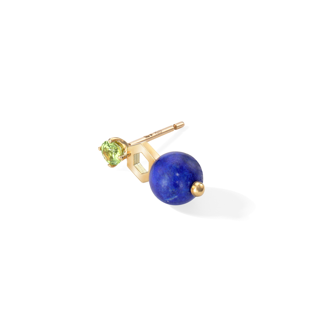 ピアスLAPIS LAZULI/PERIDOT PIERCED EARRING(2JP7981)STAR JEWELRY