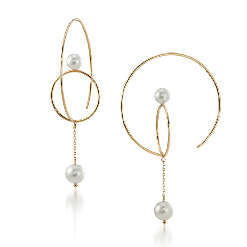 ピアスPEARL HOOP&CHAIN PIERCED EARRINGS(2JP0685)｜スタージュエリー ...